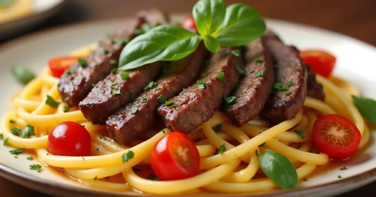 beef steak pasta