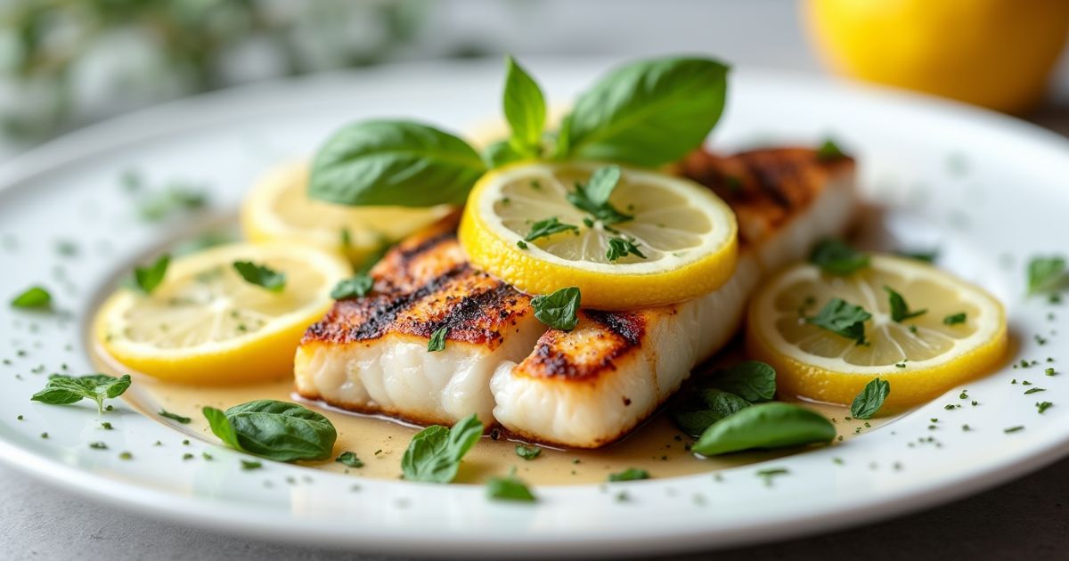 grilled swordfish with lemon mint and basil